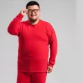 Cold-Proof Warm plus Size Fat People 300 Autumn Suit Thickened Fleece-lined Men's Thermal Clothes plus-Sized plus-Sized. 