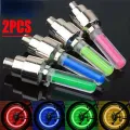 LED Tyre Wheel Valve Cap Light Waterproof Shockproof Car Bicycle Motorcycle 2PCS Dust Cup Valve Light. 