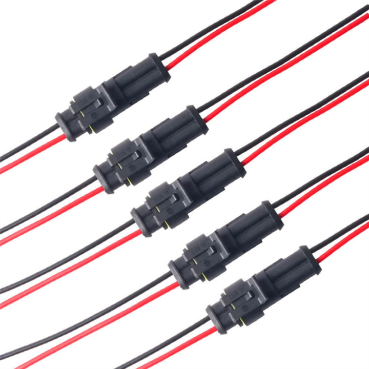 5%20Pair%20AMP%20Electrical%20Connector%20Plug%202%20Pin%20Electrical%20Connectors%20Car%20Connectors%20with%20Cable%20for%20Motorcycle,%20Scooter%20Marine%20-%20Image%204