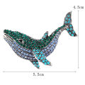 Fashion Rhinestone Whale Brooches For Women Jewelry Banquet Clothes Brooch Pin. 