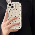 Cellphone Case For iPhone 11 12 13 14 PLUS PRO MAX 12 13 MINI Phone Casing love heart Cream Wave Edge Fashion Cute Soft Shockproof TPU Anti-falling Back Cover Silicone Hot Full Protection. 