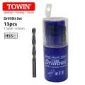 Drill Bits Set Metric mm drilling bit - - 13Pcs - 1.5-6.5mm (Bottle) - Towin. 