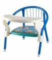 Steel Feeding Chair 550 | Portable, Stackable, Lightweight Chair with Food tray | Multicolour | |Blackkito|. 