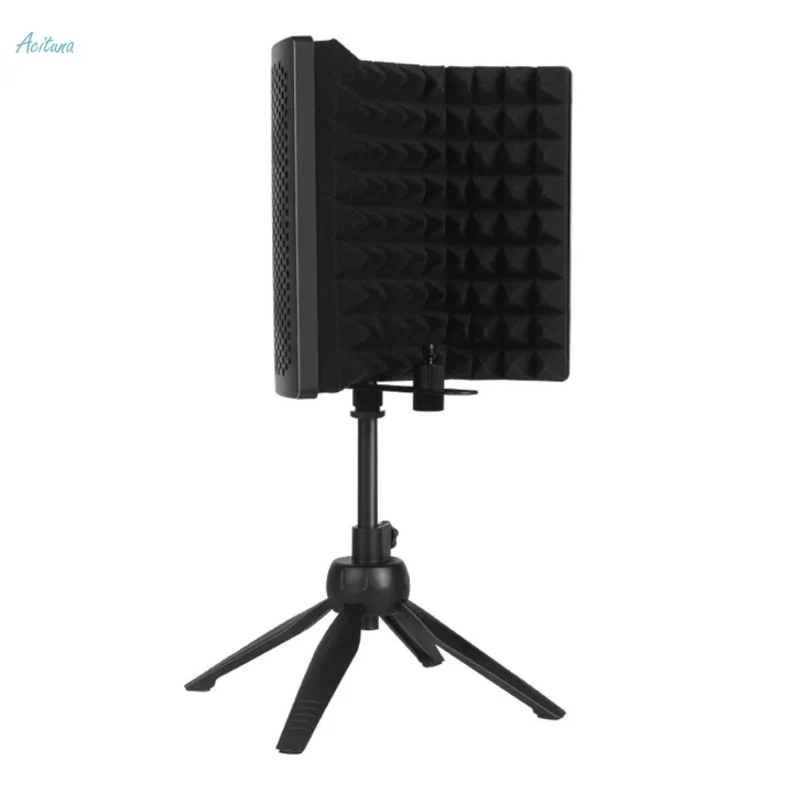 Foldable%20Compact%20Microphone%20Isolation%20Shield%20with%20Tripod%20Stand,%20Studio%20Mic%20Sound%20-%20Image%204