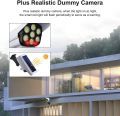 77 LED Solar Security PIR Motion Sensor Light with Remote Control, Dummy Surveillance CCTV Light, Roatable Angle Adjustable LED Wall Light, Outdoor Fake Camera with Light. 