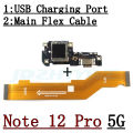 USB Charging Port SIM Card Reader Connector Board For Xiaomi Redmi Note 9S 9 10 10s 11 11s 12 12S 13 Pro+ 5G 4G Main Flex Cable. 