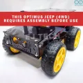 Assembly Kits - Unveiling the Optimus Jeep (4WD) - Your Ultimate DIY Robotics Adventure in Sleek Black (For Arduino, Raspberry Pi, or Magicbit). 