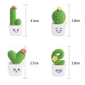 1/5/10Pcs Mini Cactus Flower Miniature Figurines Pot Succulent Plants Fairy Garden Kiniature Ornament DIY Home Decor. 