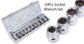 Box Socket Wrench Set (10 Pcs). 