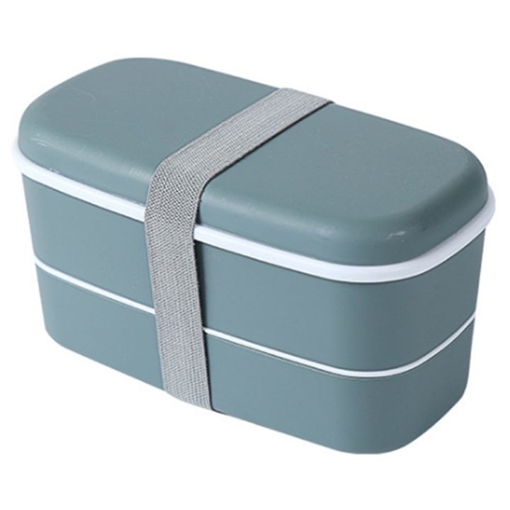 【Fast-selling】 Microwavable 2 Layer Lunch Box with Compartments Leakproof Bento Box Insulated Food Container Lunch Box Green