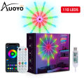 Auoyo  Firework LED Strip Lights Dream Color Lamp Christmas Lights RGB Strip Lights Smart Flexible LED Firework Lights Music Sound Sync Lights with APP Remote Control USB Powered. 