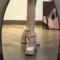 French Style Pearl Gentle Mary Jane Women's Shoes All-Matching Waterproof Platform High Heels Women's Small Girl Chunky Heel Pumps. 