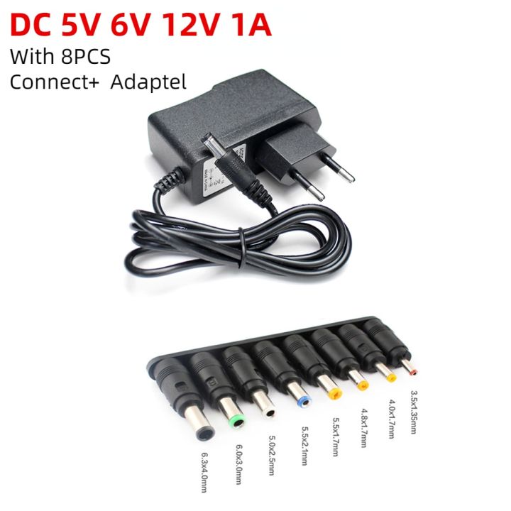 5V 6V 12V 1A AC/DC Adapter Power Supply 220V to 6v Lighting Transformer ...