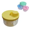 Formula Dispenser Travel - Milk Box Milk Powder Container, Baby Milk Powder Dispenser, Powdered Milk Holder Dosing Pot With 3 Bottle Dividers, Baby Milk Powder Formula Container, Candy Fruit Box For Kid Toddler Children Travel. (9.5 X 9.5 X 6 CM). 
