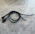 2 pieces LED 5V-24V Red and Black USB 50cm/19.7in LED Connection Cable Positive and Negative. 