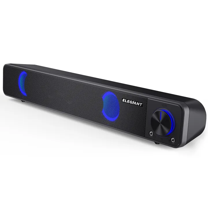 ELEGIANT%20Mini%20Wired%20Soundbar%20Stereo%20USB%20Powered%20Computer%20Speakers%20LED%20Light%20Volume%20Control%20With%20Mic%20for%20TV%20PC%20Tablets%20Desktop%20Projector%20-%20Image%207