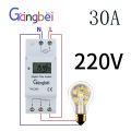 Weekly 7 Days Programmable Digital TIME SWITCH Relay Timer Control AC 220V 230V 110V 24V 12V 16A 30A Din Rail Mount. 