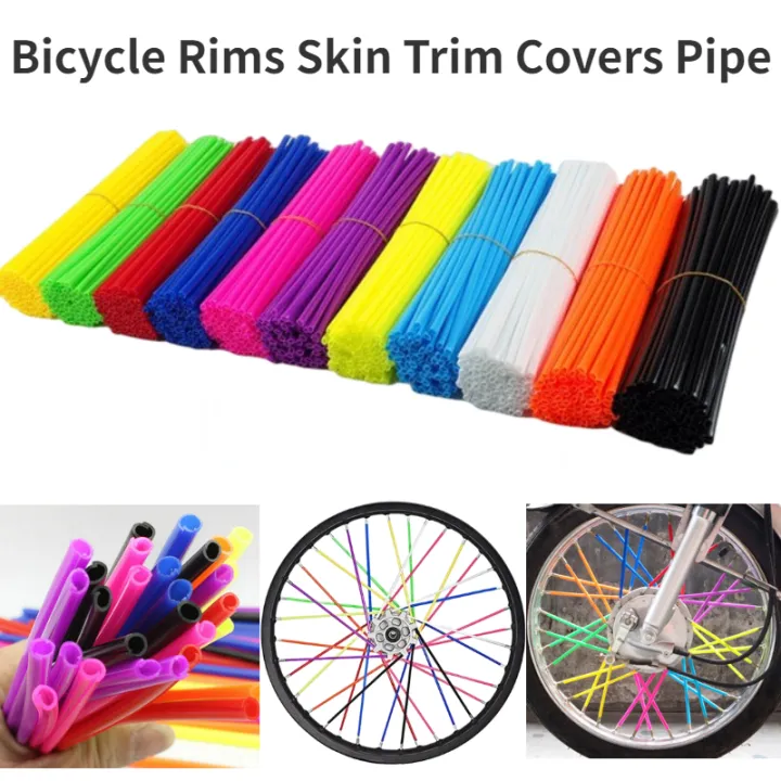 Wheel Rim Wraps HOT 72pcs Bicycle Wheel Spoked Protector Wraps 24cm Wheel Rim Spoke ...