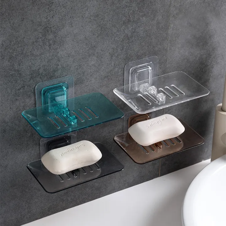 Soap%20Rack%20Wall%20Mounted%20Soap%20Holder%20Double%20Layer%20Soap%20Holder%20Soap%20Sponge%20Dish%20Bathroom%20Accessories%20-%20Image%202