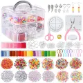 12 Styles Friendship Bracelet Kit with String and Letter Beads, Color Embroidery Floss, Elastic Cord, Braiding Disc, Findings for Friendship Bracelets, Jewelry Making. 