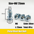 M4 M5 M6 M8 Petal Shape Metal Rivet Nut Expansion Clamp Panel License Plate Lock Fixing Screw Bolt Kit Molly Jack Nuts Rivetnut. 
