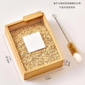 Cross-Border Bamboo Rice and Bean Storage Box Multi-Functional Transparent Top Magnetic Sliding Organizer Grain Dispenser. 