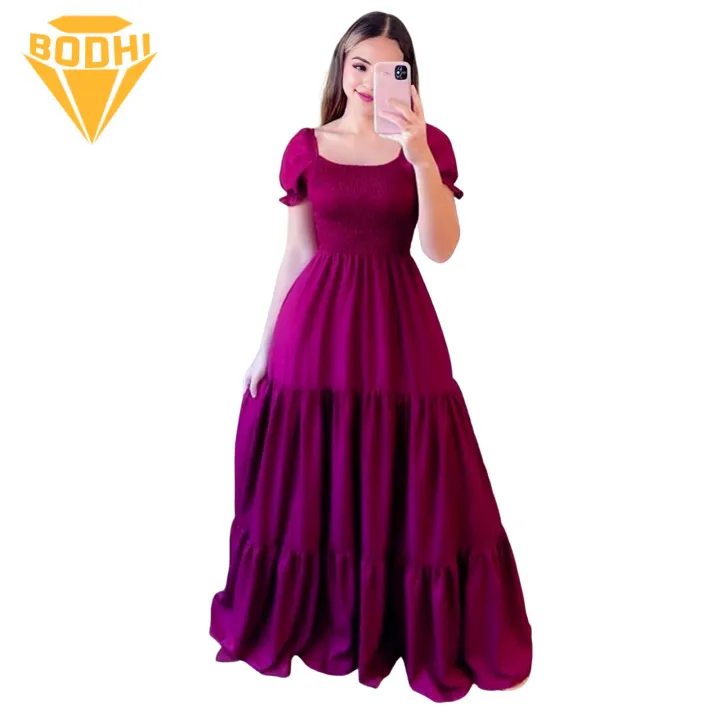 Women Evening Dress Elegant Off Shoulder Maxi Dress with Pleated Hem for Women Perfect for Evening Events in Asia Women Large Hem Dress