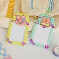 Card Holder with Keychains Support Cartoon Plastic Idol Photo Storage Card Protector Beads Ring Card Sleeve for Girls. 