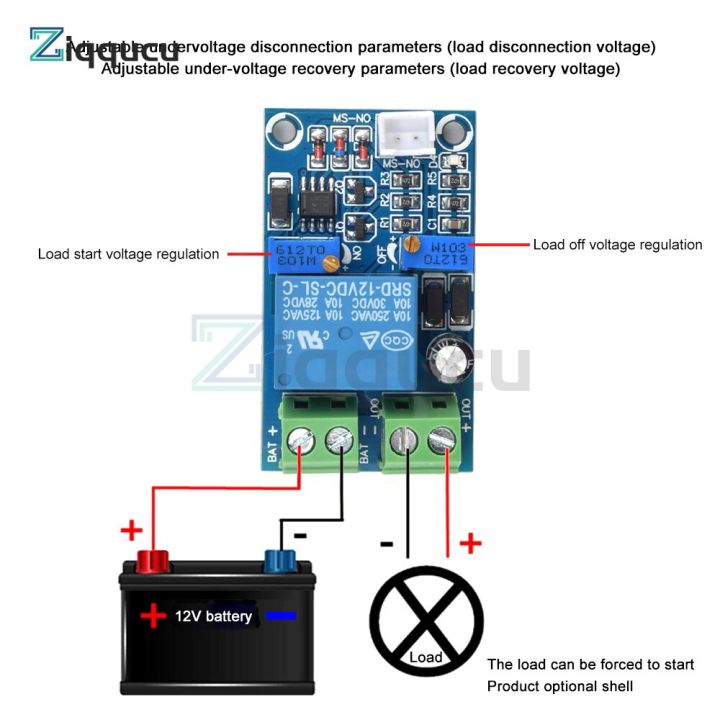 Storage Battery Module 12V Battery Low Voltage Cut off Automatic Switch On Recovery Protection Module