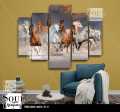 Five (5)Pieces Modern HD Printed Home Decor Wall Art Picture Frame. 