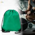 Drawstring Backpack Cinch Sack Rucksack for Adults Kids Hiking Green. 