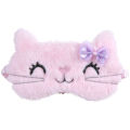 Cute Cat Soft Sleeping Eye Cover Mask Animal Plush Fabric Blindfold Relax Girls Lady For Home Traveling Eye Care. 