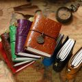 bts diary Mini Version of Hand Ledger Portable Traveler's Diary MINI Loose-leaf Notebook First-layer Cowhide Pocket Diary Notebook GiftReading Writing. 