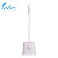 PLASTIC TOILET BRUSH WITH HOLDER - FEATHER BRAND. 