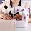 Mini Sewing Machine Compact and Portable 4 in 1 Mini Sewing Machine with Adapter and Foot Pedal. 