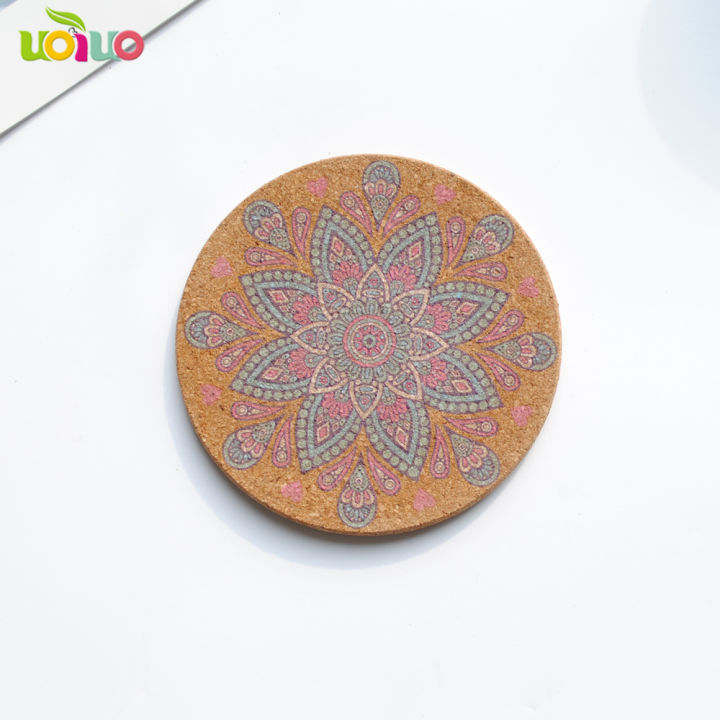 1 Piece/lot Natural Cork Coaster Heat Resistant Custom Printing Cup Mug Mat Coffee Tea Hot Drink Placemat For Dining Table