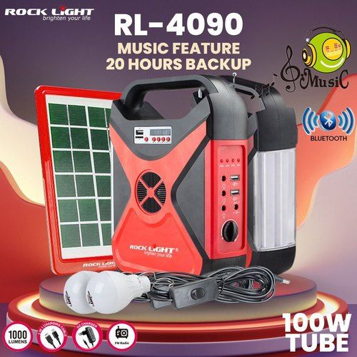 Solar Powered Home Light System With FM Radio,Two LED Bulbs And USB Charger Whole Set