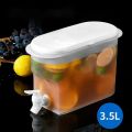 3.5L  Faucet Beverage Dispenser Cold Juice Lemonade Drinks Bucket Liquid Storage Tank Outdoor Fridge Organizers. 