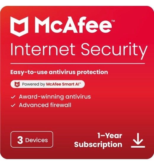 McAfee Internet Security 2025 (1 Year, 3 Devices)