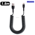 Muswanna Hypoxiae Accessories xiaomi samsung oid phone fast charging cable car e c dataProfesional Luxury 5A Typ line spring retractable fast USB C charging cable for android. 