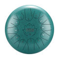 Hluru D Major 12" 13 Note Steel Tongue Drum Lotus Drum Handpan Tank Drum Musical Instrument-Cyan. 