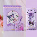 【HOT】 Sanrio Miniso Notebook High Quality Kawaii Stationery Sanrio Notebook With Pen Set My Melody School Students Girl Notepad Gift. 