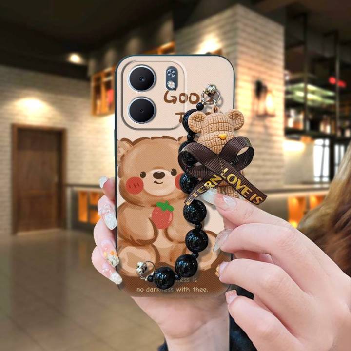 Simplicity Cartoon Phone Case For OPPO A5X 5G/4G 2025 Global Back Cover silicone soft case Bear bracelet Waterproof cute