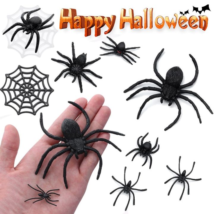 20Pcs/Pack%20Black%20Novelty%20Toy%20Spider%20Web%20Haunted%20House%20Prop%20Decorative%20Spiders%20Prank%20Plastic%20Fake%20Spider%20-%20Image%207