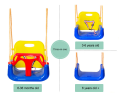 Kids Swing | 3-in-1 | Infant to Toddler Swing | Safe & Comfortable | Daxer | Swing Seat for Babies & Toddlers | LITTELE WAVE |. 