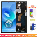 S22 Ultra Display Screen Replacement for Samsung Galaxy S22 Ultra 5G S908B S908B/DS Lcd Display Digital Touch Screen With Frame. 