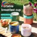 Soup Container with Lids Spork Cereal Milk Vegetable Fruit Salad Storage Container. 