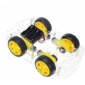 4WD Arduino Car Chassis kit-Transparent chassis kit-Robot Kit 4WD Robot Car Smart Chassis Kit with 4 TT Motor. 