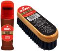 Kiwi Shoe Shine Shoe Brush 1 pc + Kiwi Liquid Shoe Polish Brown 75 ml (FROM INDIA) SAB. 
