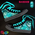 Spring Luminous Naruto High-Top Canvas Shoes Male Students Stylish Sneaker Boys Anime Boy Shoes Breathable. 
